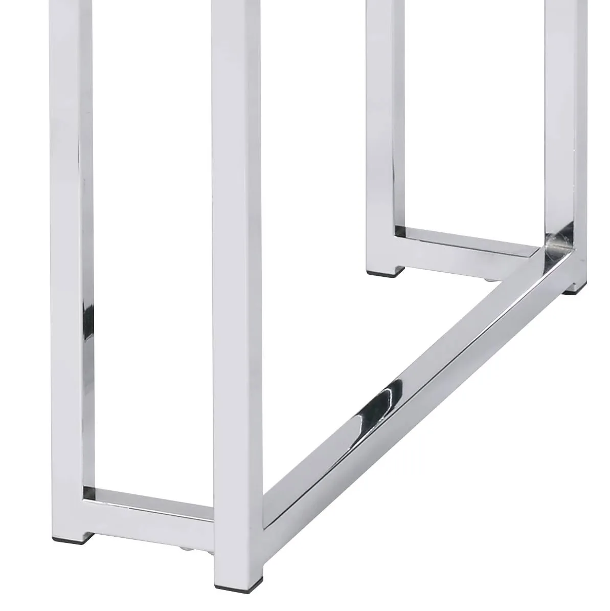 Acme Chafik End Table, Natural Oak & Chrome 85372 — view 2
