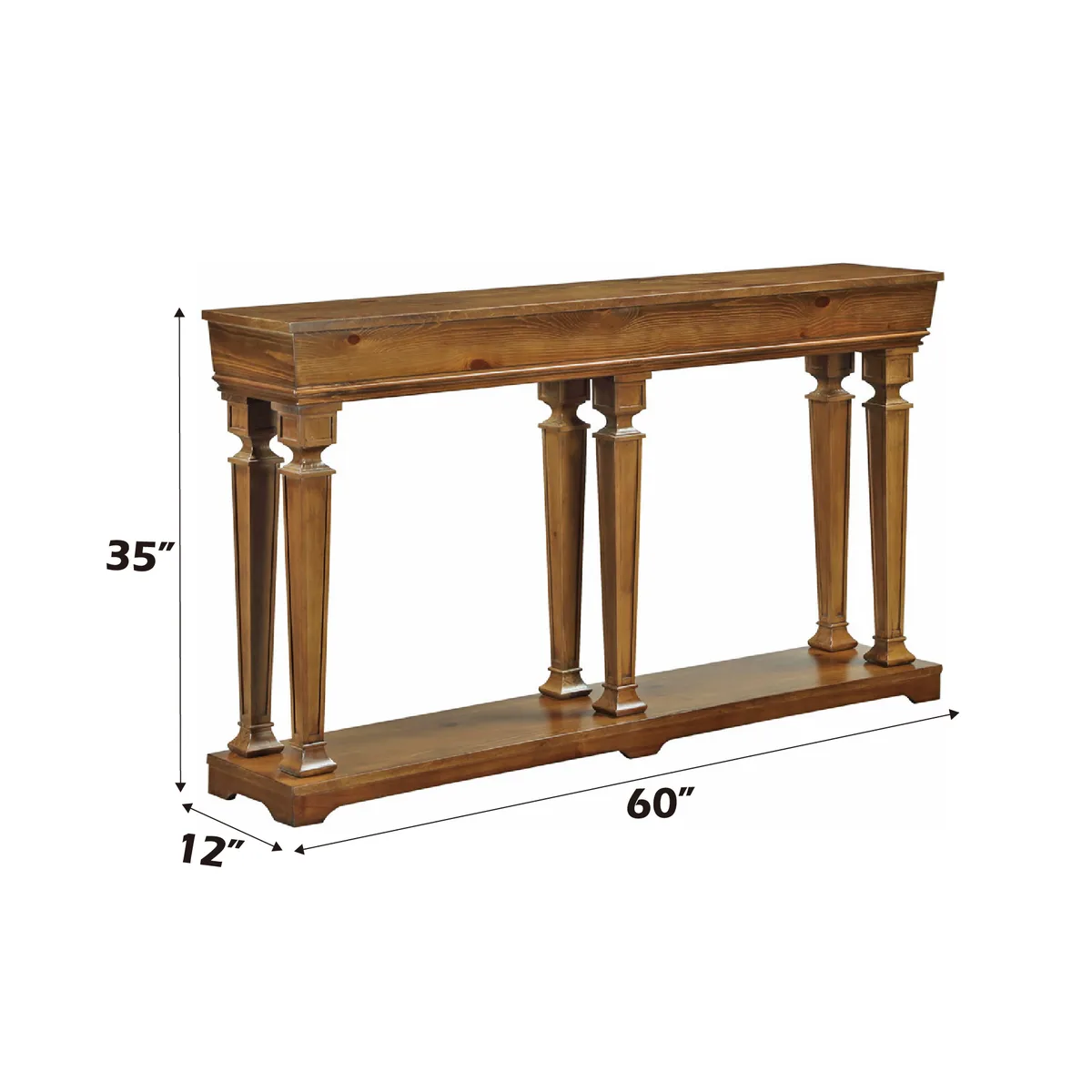 Acme Garrison Console Table in Oak 97252 — view 2