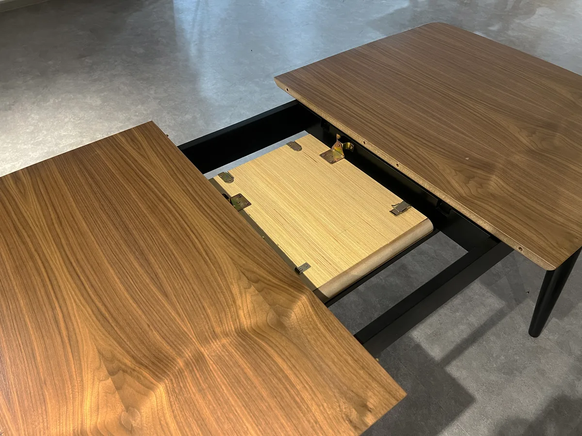 Acme Lanae Natural & Black Finish Dining Table with Butterfly Leaf — view 2