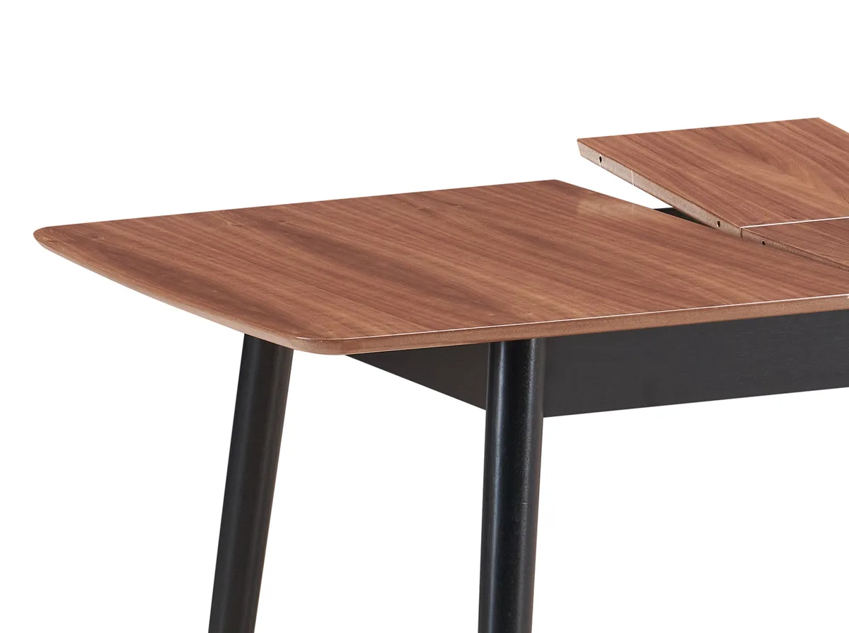 Acme Lanae Natural & Black Finish Dining Table with Butterfly Leaf — view 3