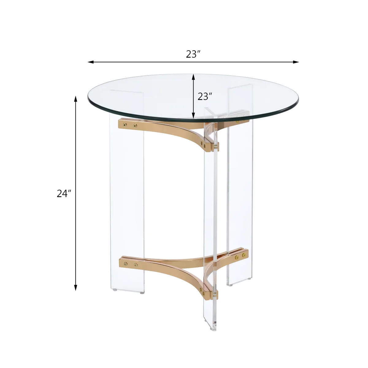 Acme Sosi End Table, Gold Finish — view 4