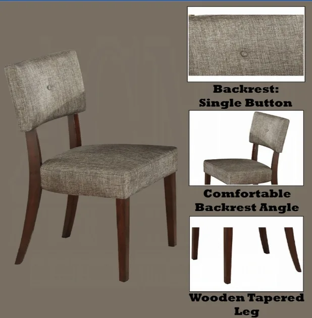 Acme Drake Side Chair (Set - 2) in Gray Fabric & Espresso 16252 — view 4