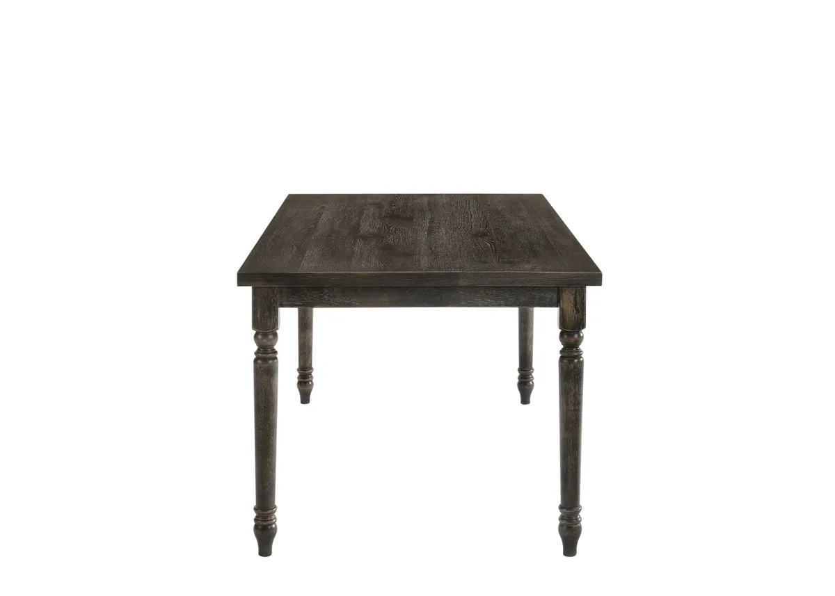 Acme Claudia II Dining Table in Weathered Gray 71880 — view 4