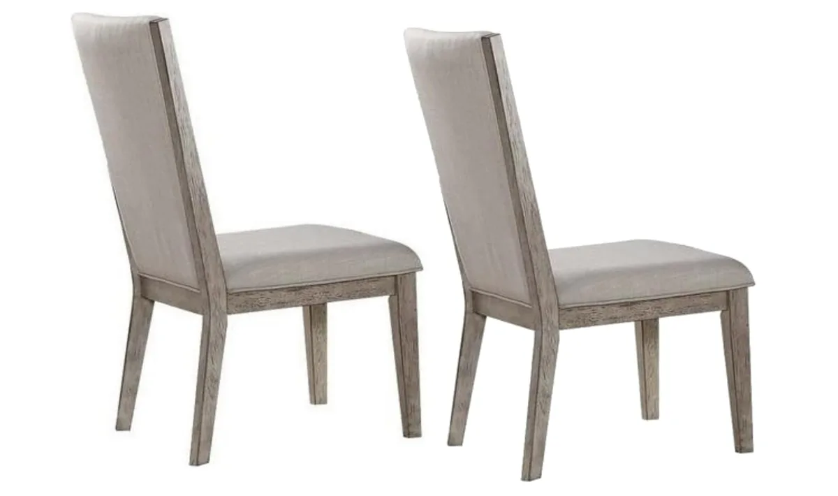 Acme Rocky Side Chair (Set - 2) in Fabric & Gray Oak 72862 — view 2