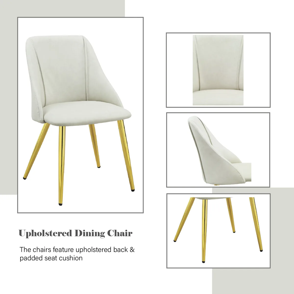 Acme Gaines Side Chair(Set - 2), White PU — view 2